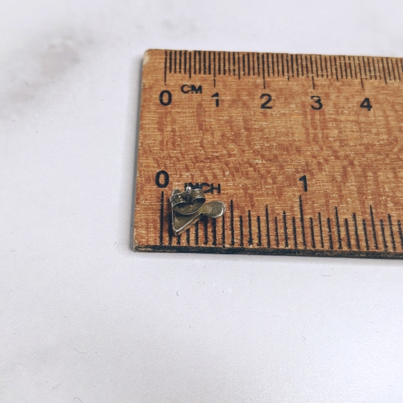 Vintage Southwest silver & turquoise stud post earrings - Picture 5 of 6